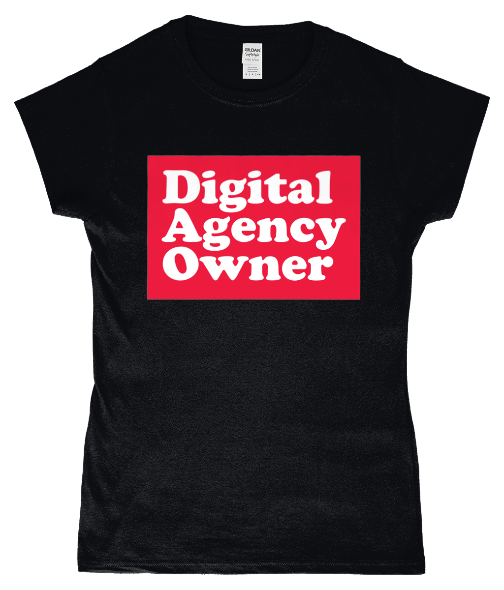 Digial Agency Owner Ringspun Cotton Tee Ladies Black