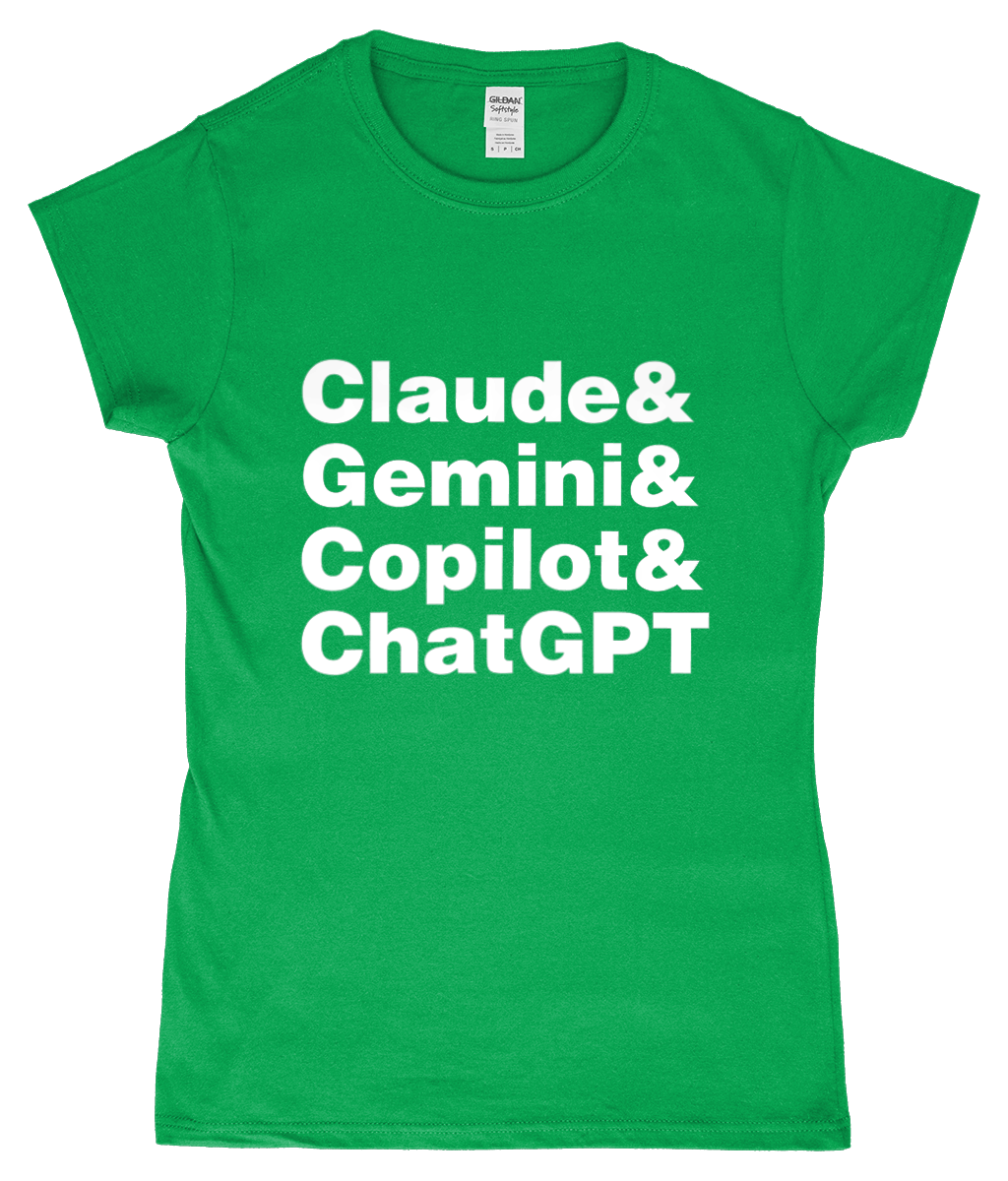 ChatGPT Gemini Claude Copilot tshirt for AI Enthusiasts