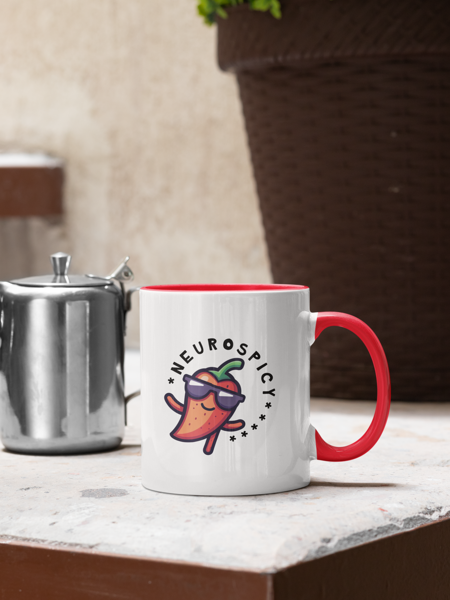 Neurospicy Coffee Mug On Table