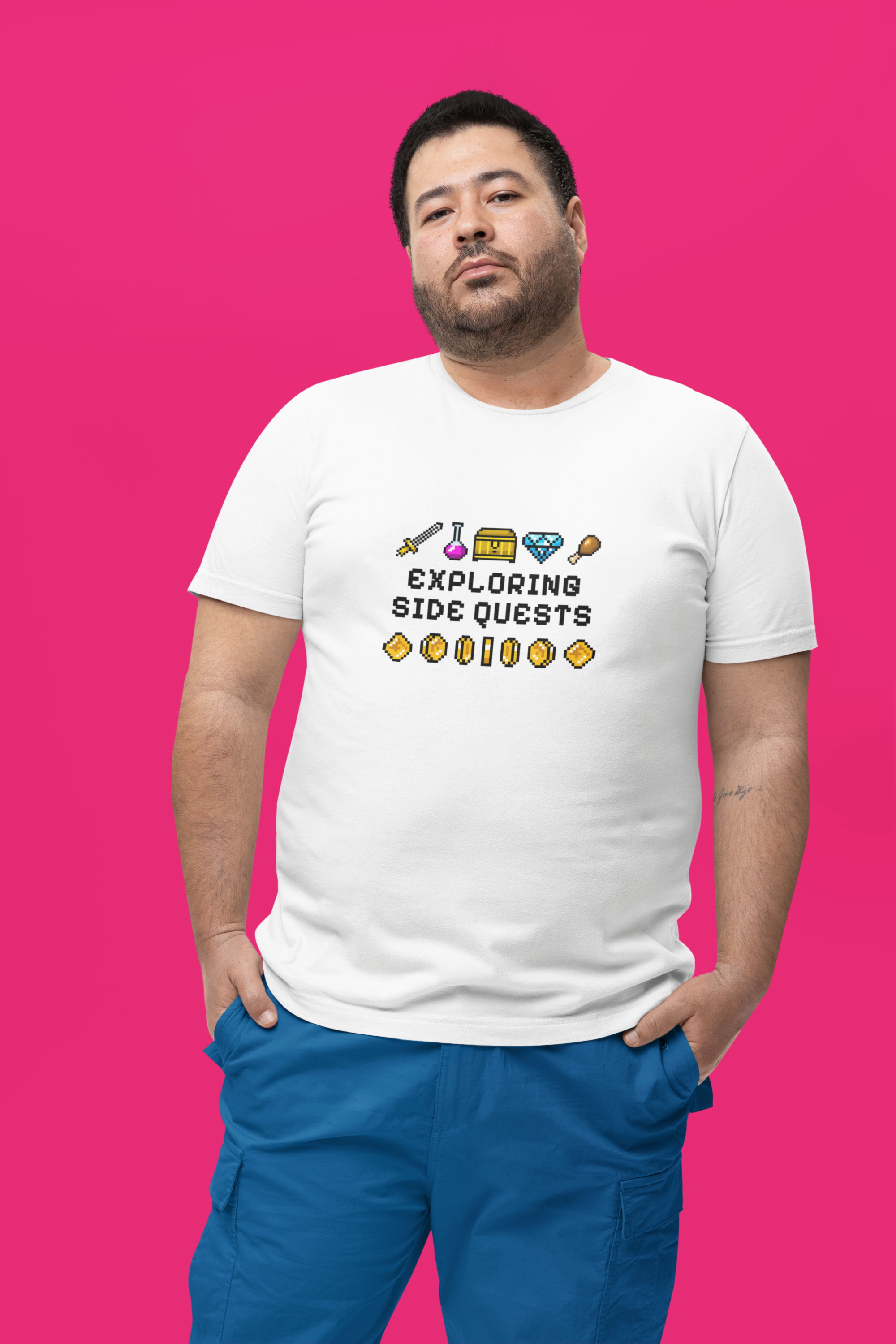 Exploring Side Quests T-Shirt ADHD Pride 100% Organic Cotton T-Shirt