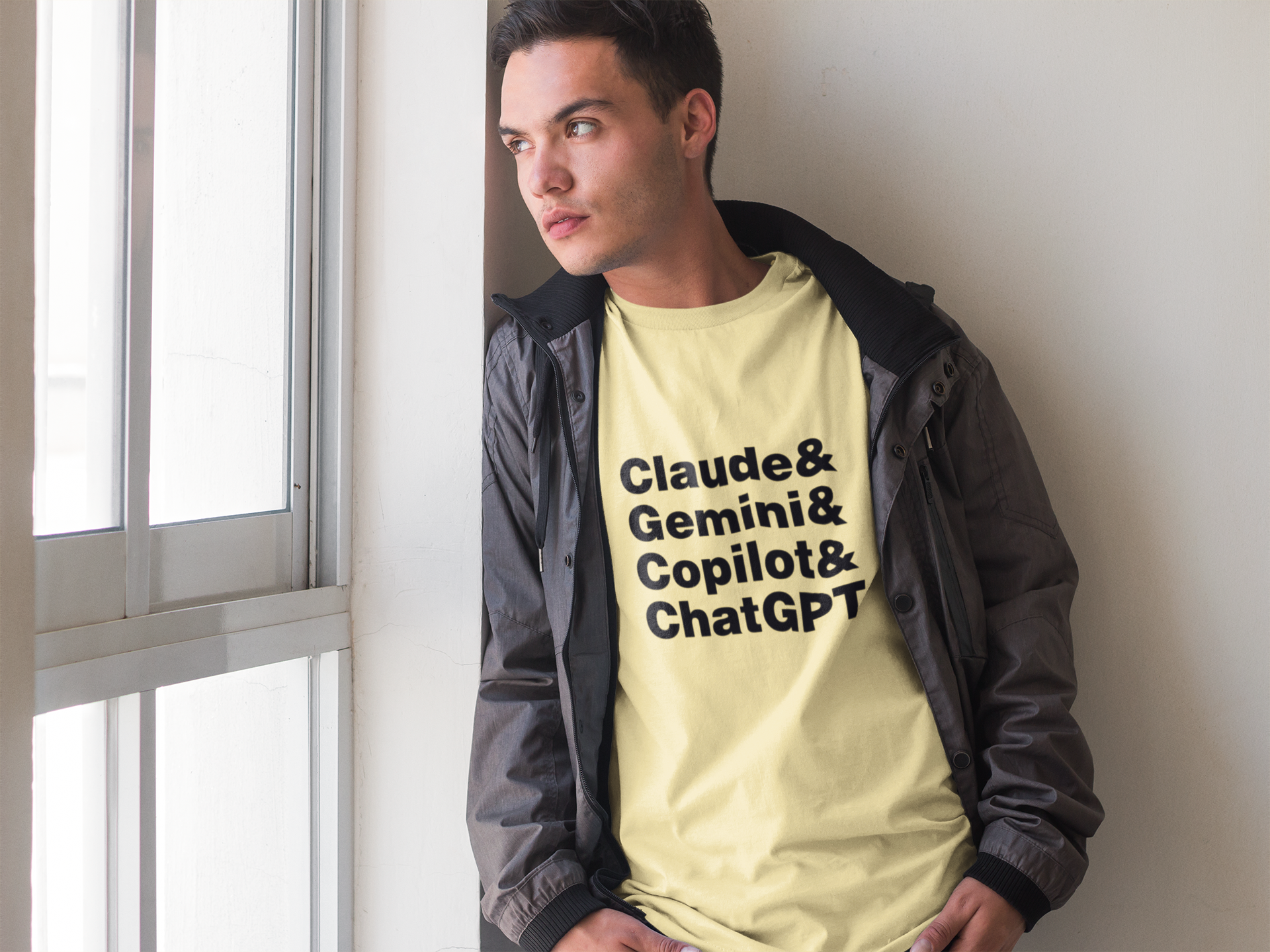 Chat Claude gemini Copilot humorous graphic tee ethical graphic tee