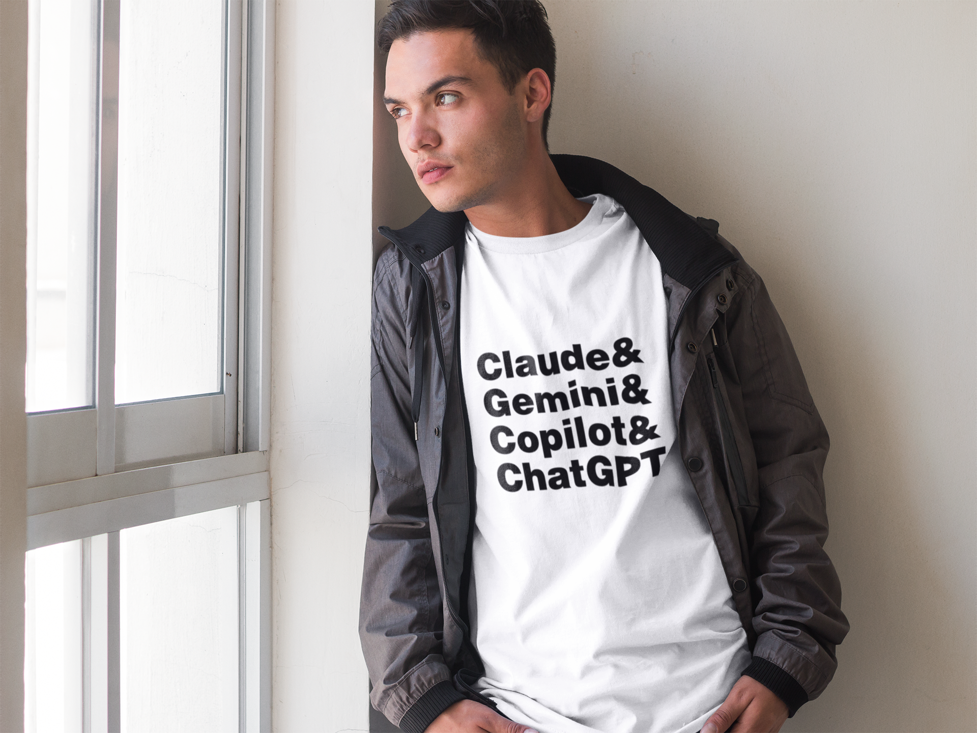 ChatGPT Gemini Claude Copilot tshirt for AI Enthusiasts