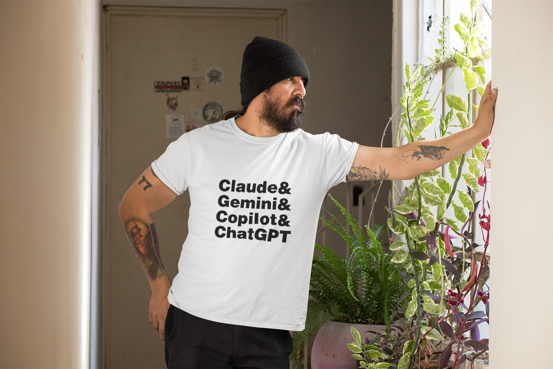 ChatGPT Gemini Claude Copilot tshirt for AI Enthusiasts