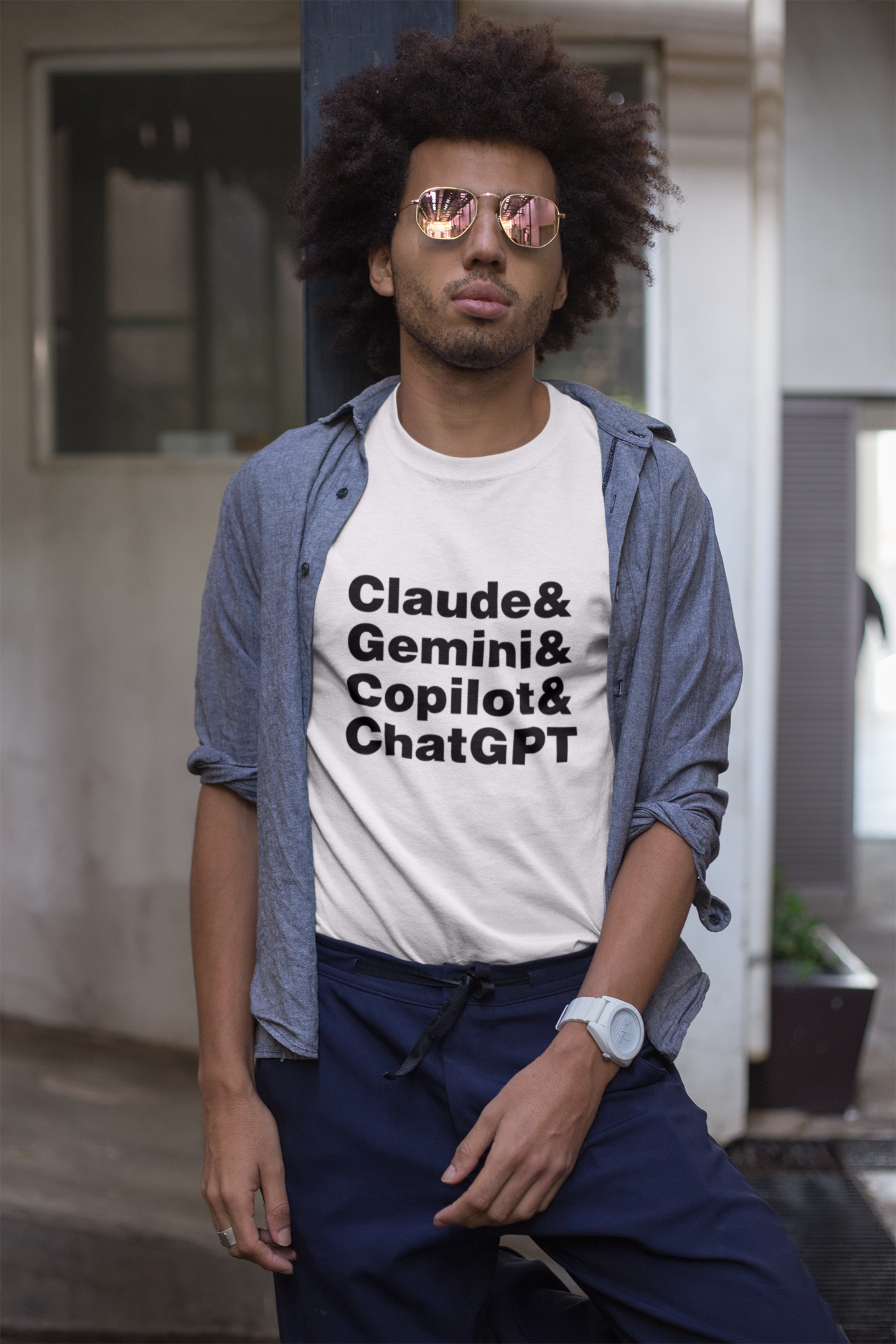 ChatGPT Gemini Claude Copilot tshirt for AI Enthusiasts