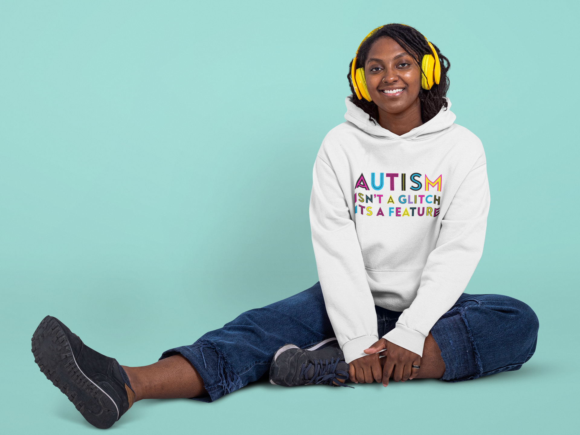 Autistic Pride | Autism Isn't A Glitch White Hoody