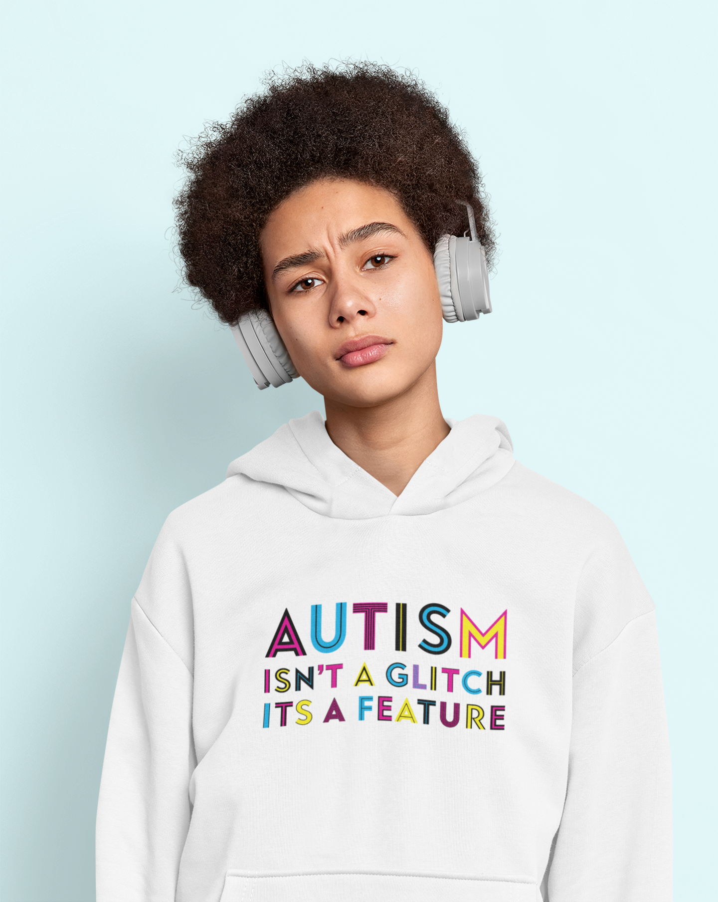 Autistic Pride | Autism Isn't A Glitch White Hoody
