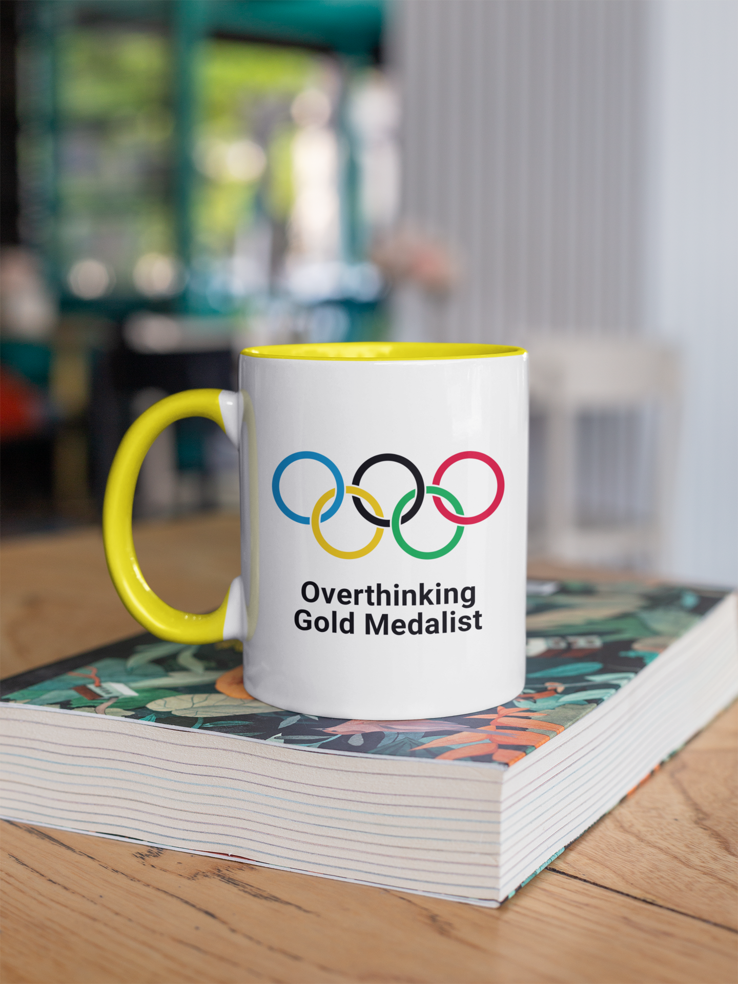 Two Toned Mug Overthinking Gold Medalist Mug