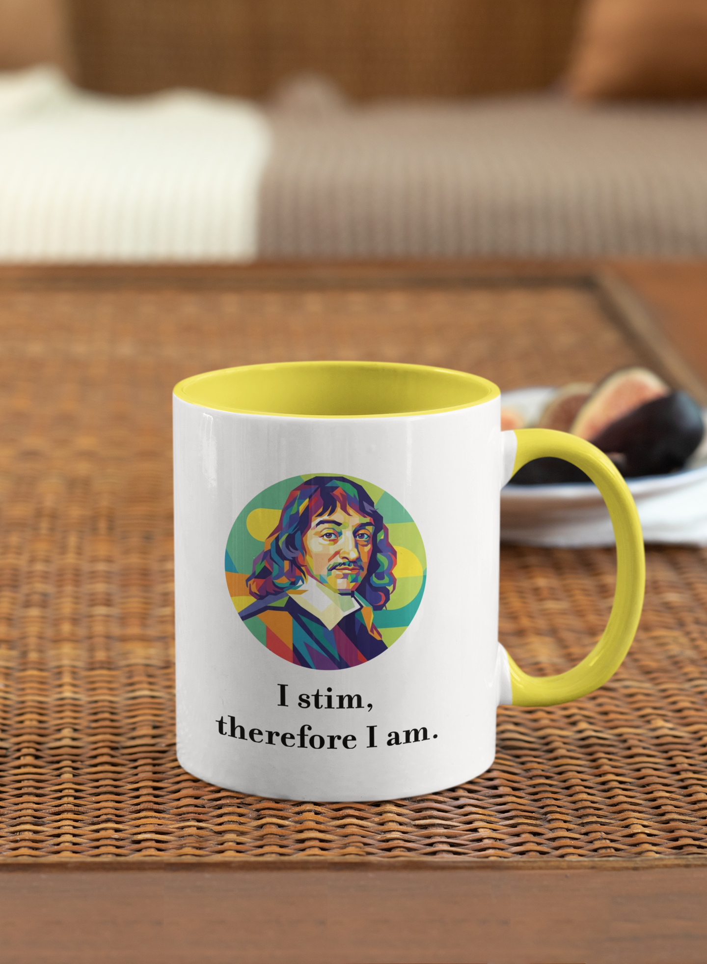 I stim Therefore I am Neurodiversity Pride Two Tone Mug