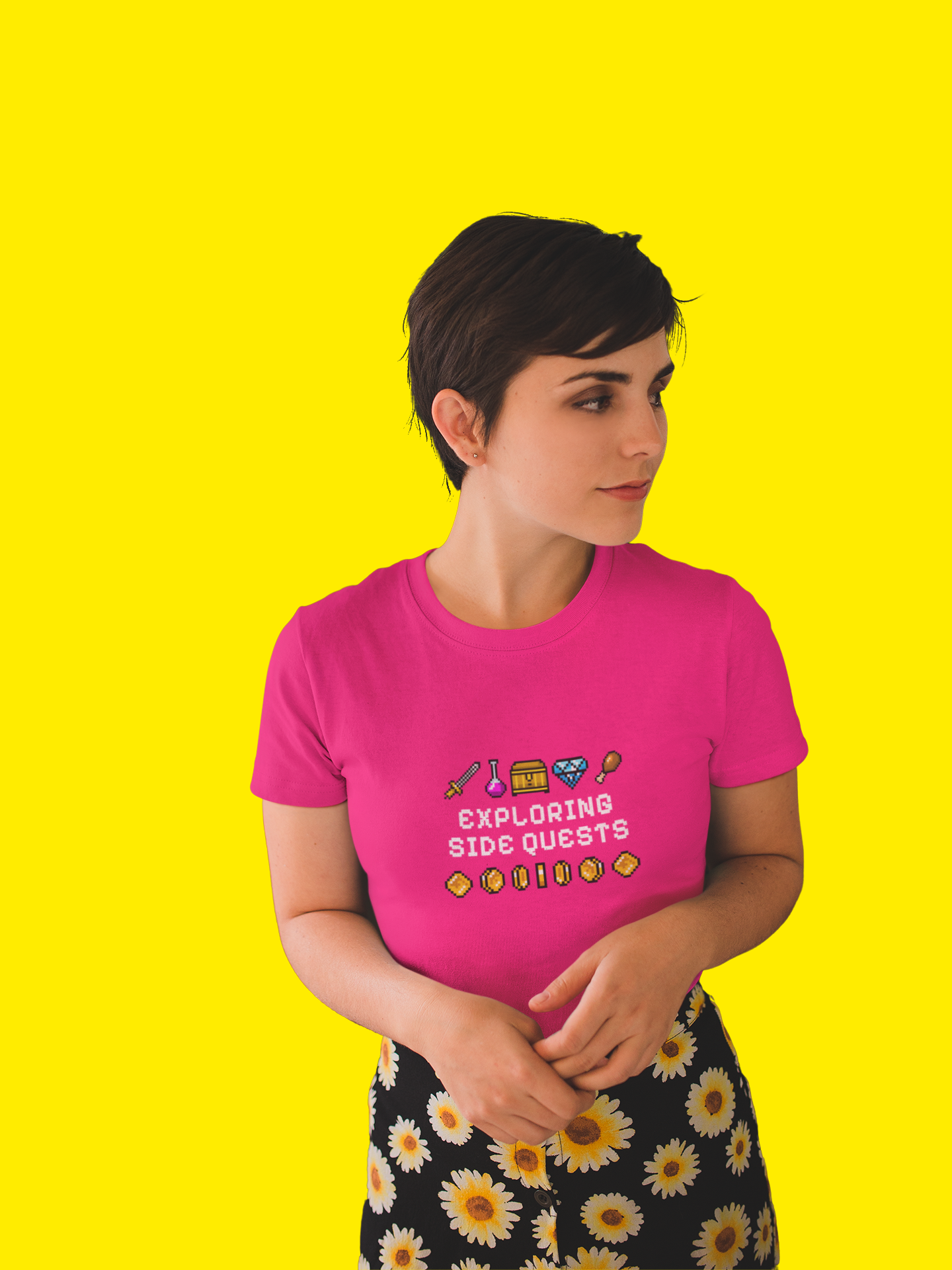 Exploring Side Quests T-Shirt ADHD Pride 100% Cotton T-Shirt