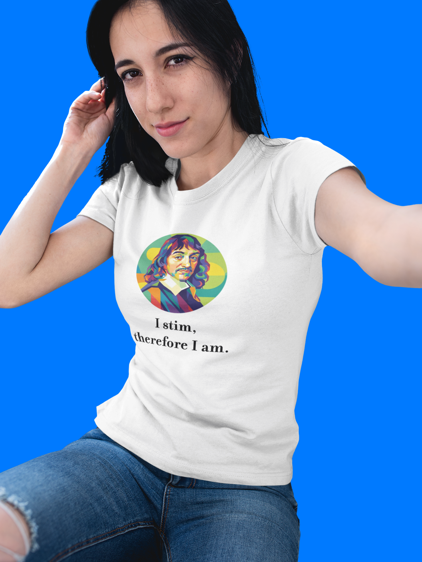 I stim Therefore I am Neurodiversity Pride 100% Cotton T-Shirt