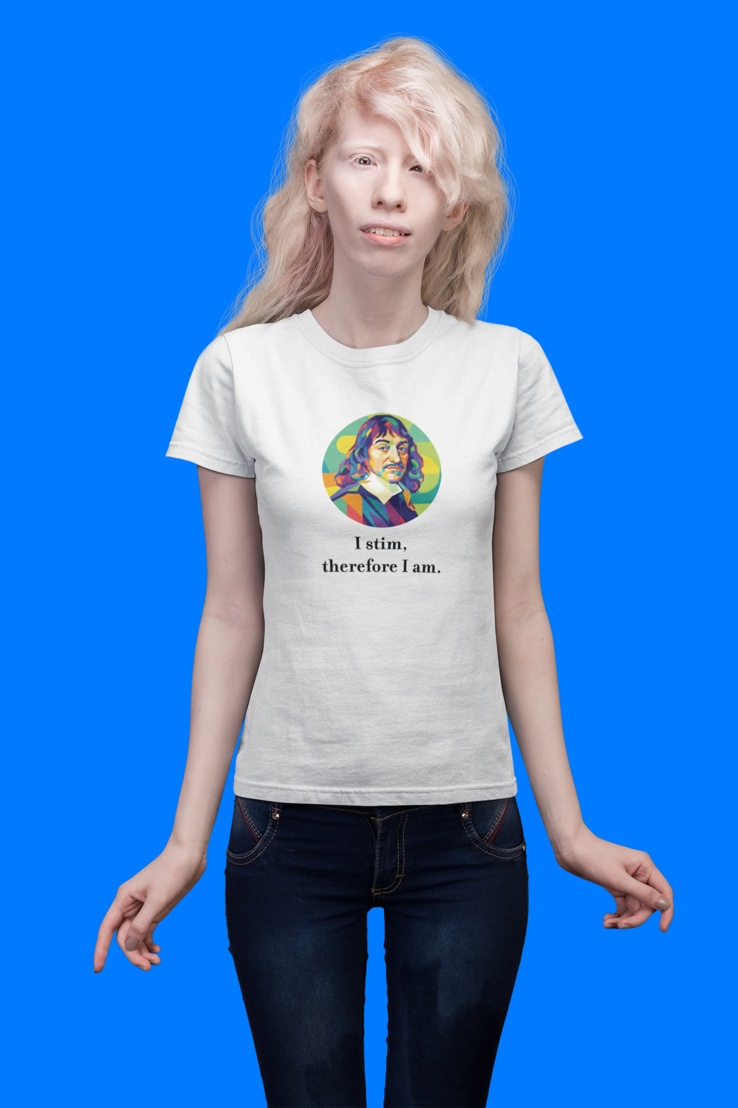 I stim Therefore I am Neurodiversity Pride 100% Cotton T-Shirt